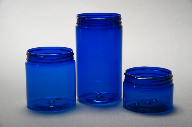 8oz / 250ml Cobalt Blue PET Wide Mouth Jar 70/400
