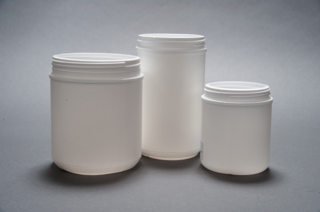 32oz HDPE White Straight Sides Canister 120/400