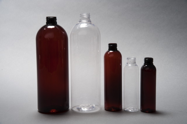 32oz / 1000ml Amber PET Cosmo Round